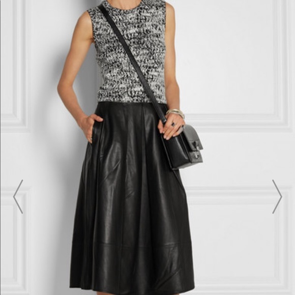 Tibi Dresses & Skirts - NWOT Tibi Pleated Leather Midi Skirt